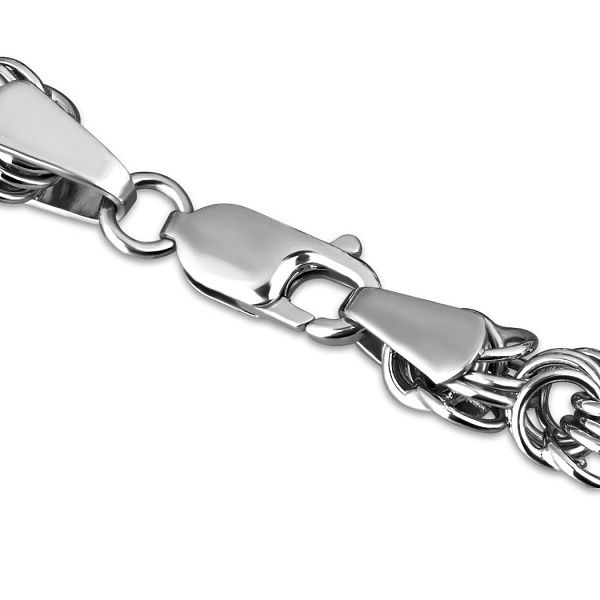 Цепь, плетение «Розочка» из серебра