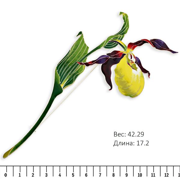 Брошь «Венерин башмачок»