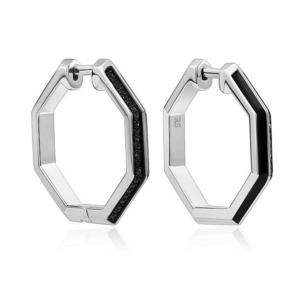 Серьги из белого золота с бриллиантами