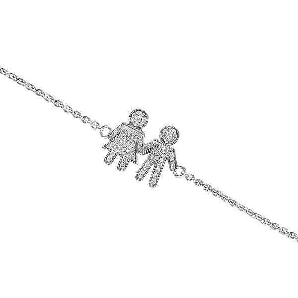 Браслет из белого золота с бриллиантами