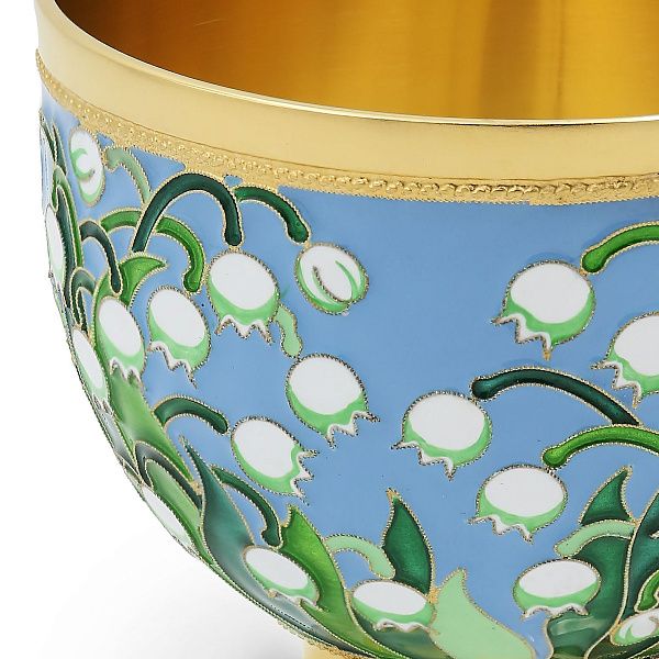 Чашка «Ландыши» из серебра