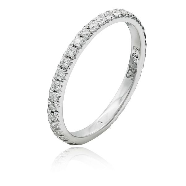 Кольцо из белого золота с бриллиантами