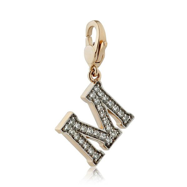 Подвеска из красного золота с бриллиантами