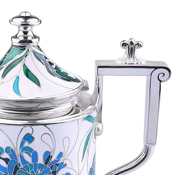 Сливочник «Хризантемы» из серебра