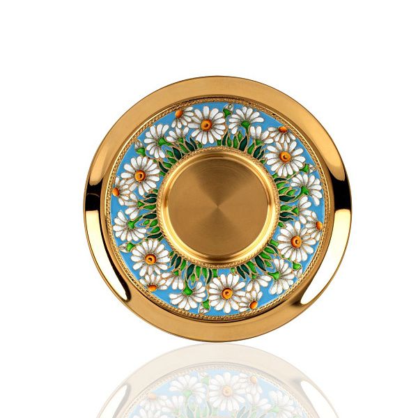 Блюдце «Любит-не любит» из серебра