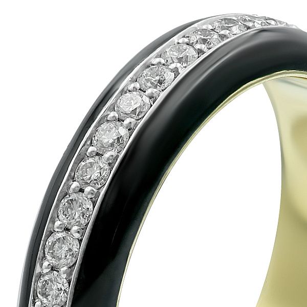 Кольцо из желтого золота с бриллиантами