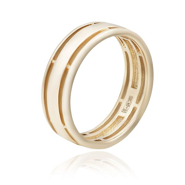 Обручальное кольцо из красного золота 