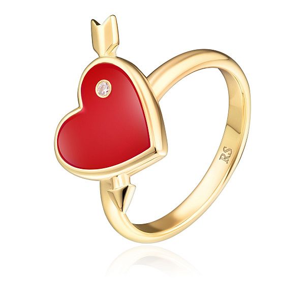 Кольцо из желтого золота с бриллиантом