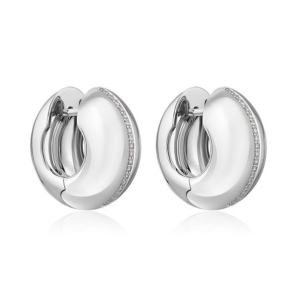 Серьги из белого золота с бриллиантами