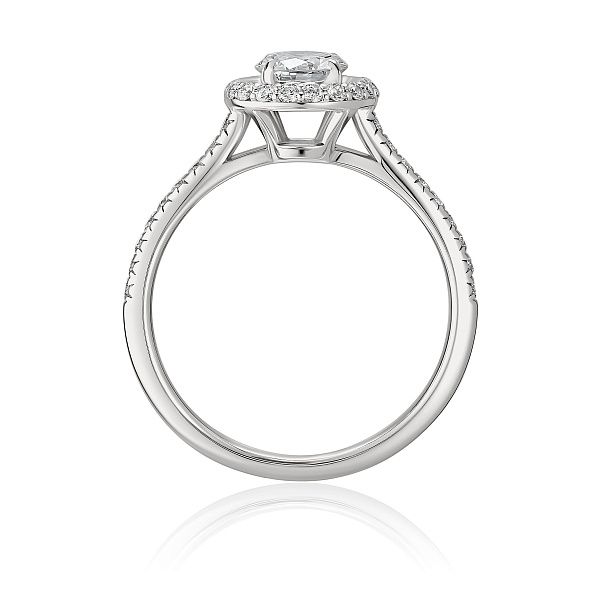 Кольцо из белого золота с бриллиантами