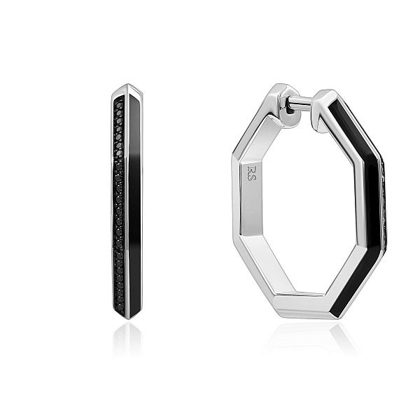 Серьги из белого золота с бриллиантами