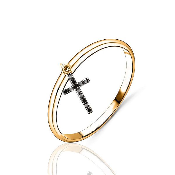 Кольцо из желтого золота с бриллиантами