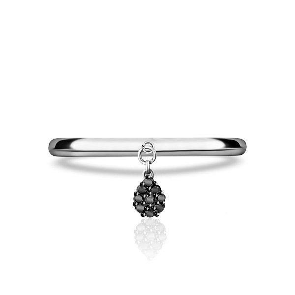 Кольцо из белого золота с бриллиантами