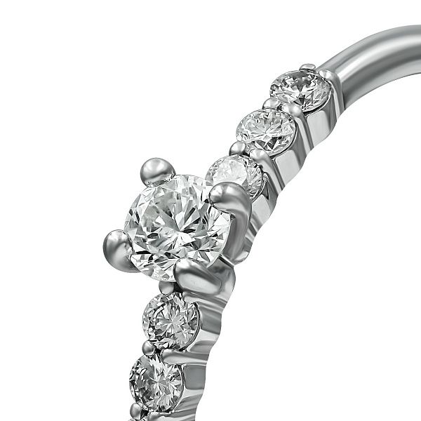 Кольцо из белого золота с бриллиантами