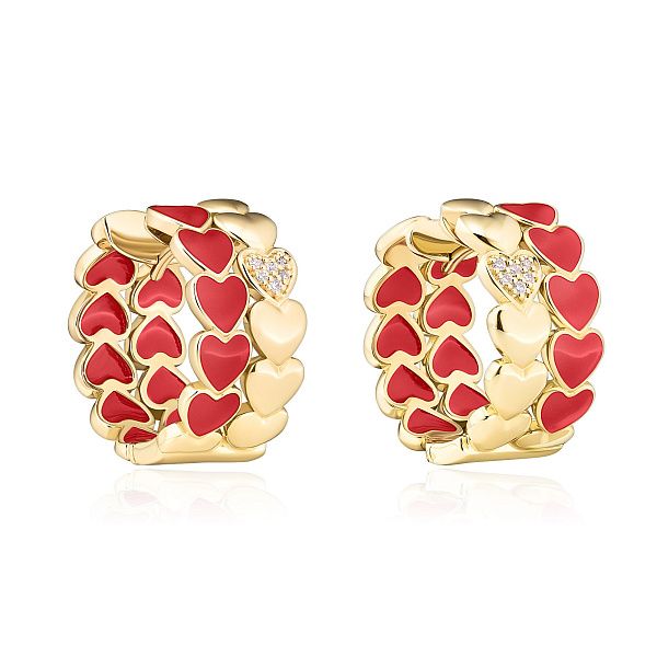 Серьги из желтого золота с бриллиантами