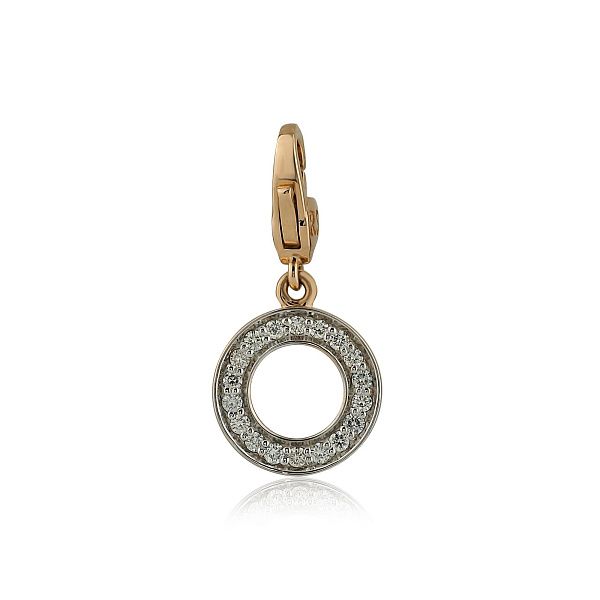 Подвеска из красного золота с бриллиантами