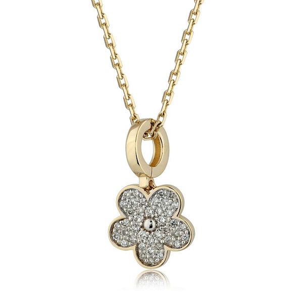 Колье из желтого золота с бриллиантами