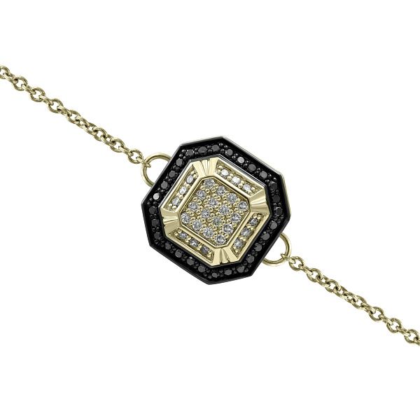 Браслет из желтого золота с бриллиантами