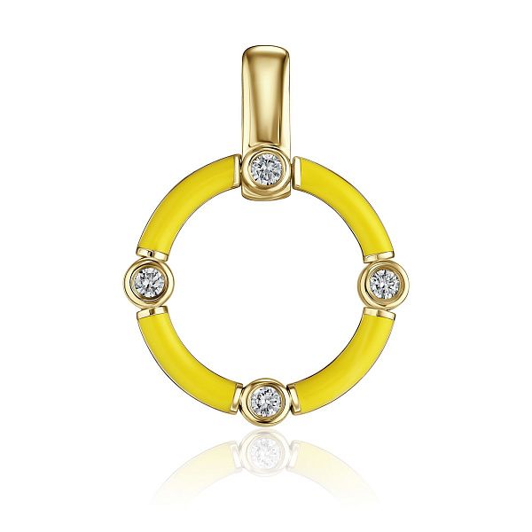 Подвеска из желтого золота с бриллиантами