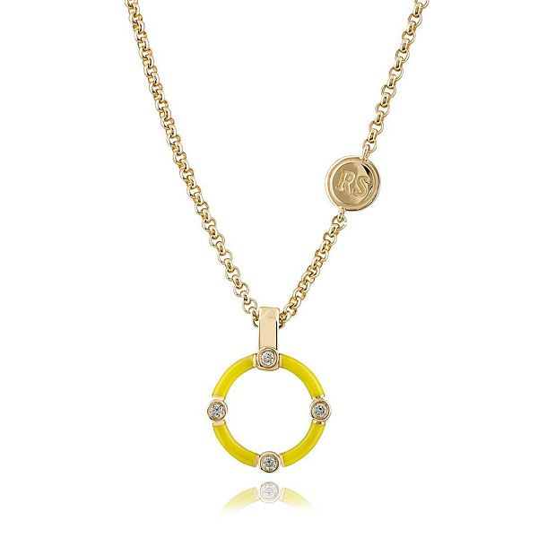 Колье из желтого золота с бриллиантами