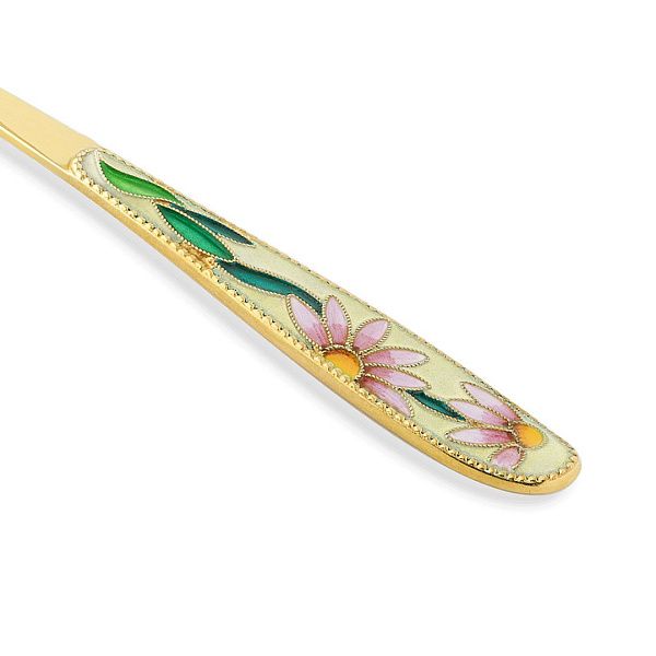 Ложка кофейная «Хризантемы» из серебра