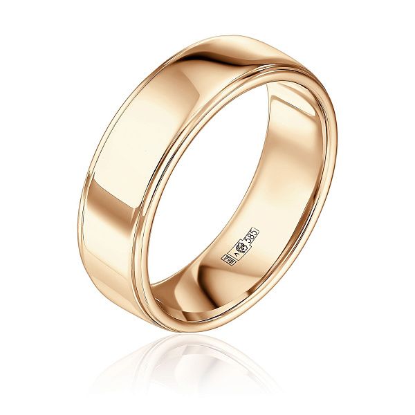 Обручальное кольцо из красного золота 