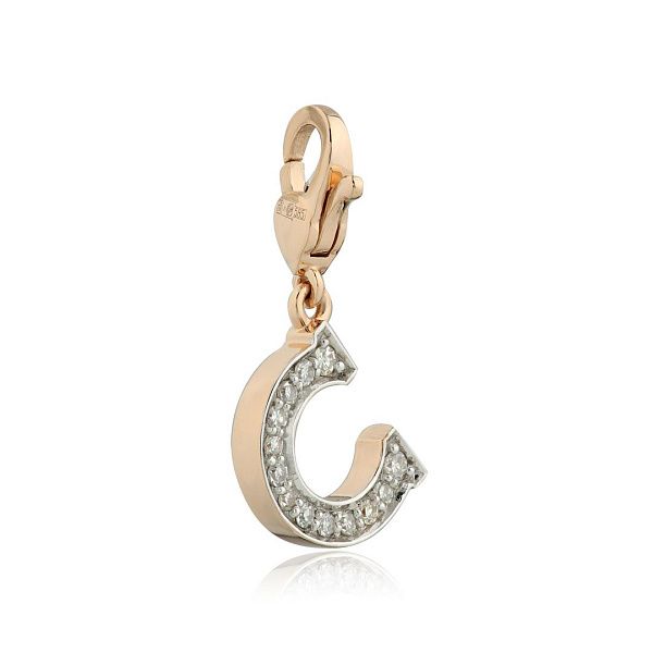 Подвеска из красного золота с бриллиантами