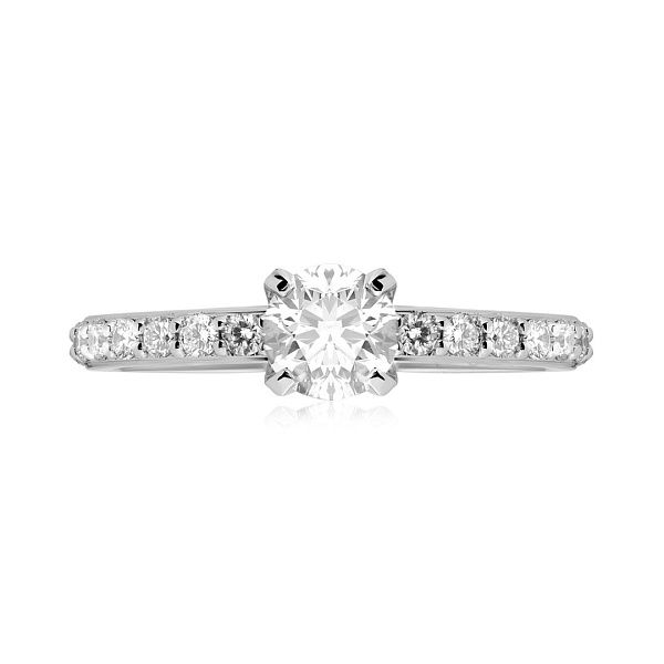 Кольцо из белого золота с бриллиантом 1.0 ct