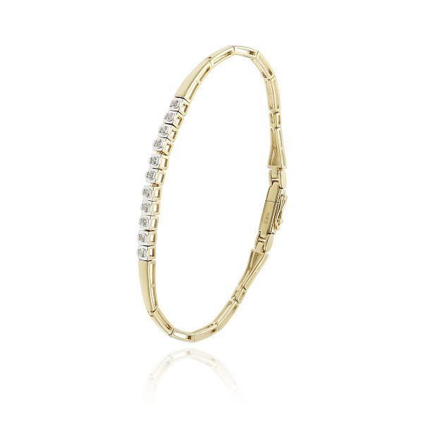 Браслет из желтого золота с бриллиантами