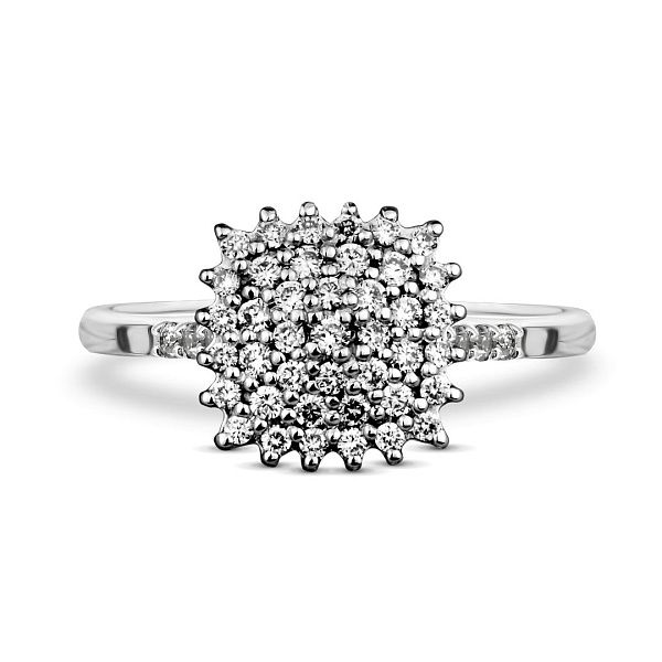 Кольцо из белого золота с бриллиантами