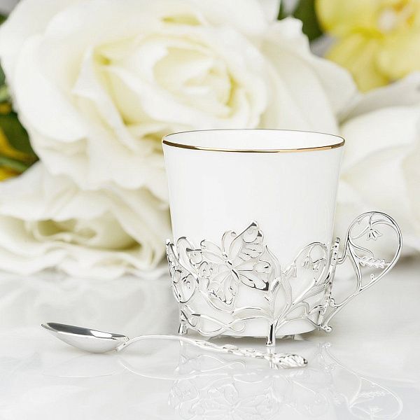 Ложка кофейная из серебра 