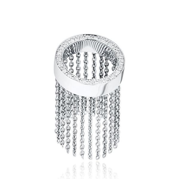 Кольцо из белого золота с бриллиантами