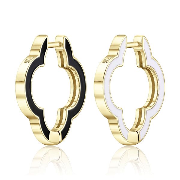 Серьги из желтого золота с бриллиантами