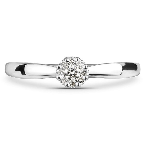 Кольцо из белого золота с бриллиантами