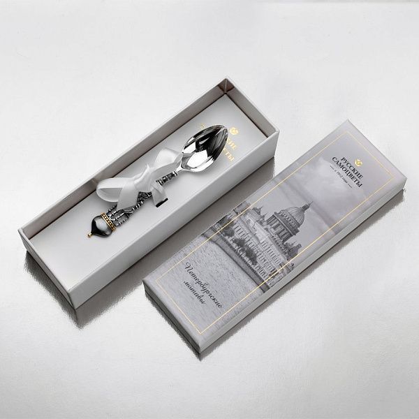 Ложка чайная «Соборы Петербурга» из серебра