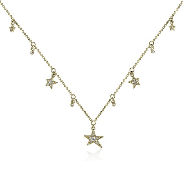 Колье из желтого золота с бриллиантами