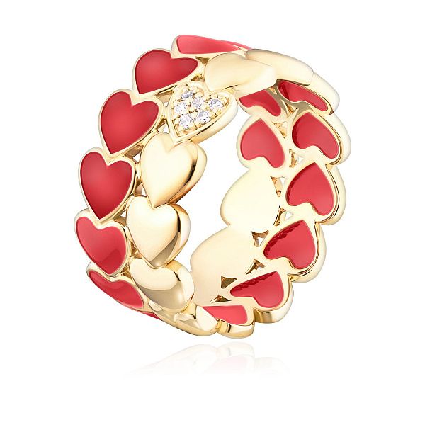 Кольцо из желтого золота с бриллиантами