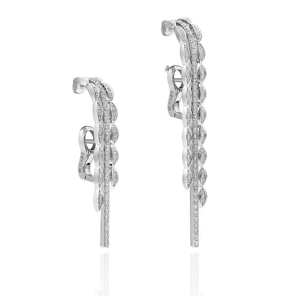 Серьги из белого золота с бриллиантами