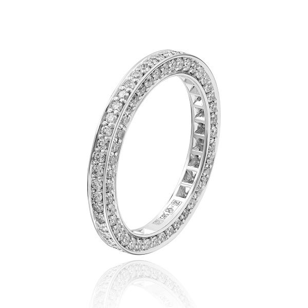 Кольцо из белого золота с бриллиантами