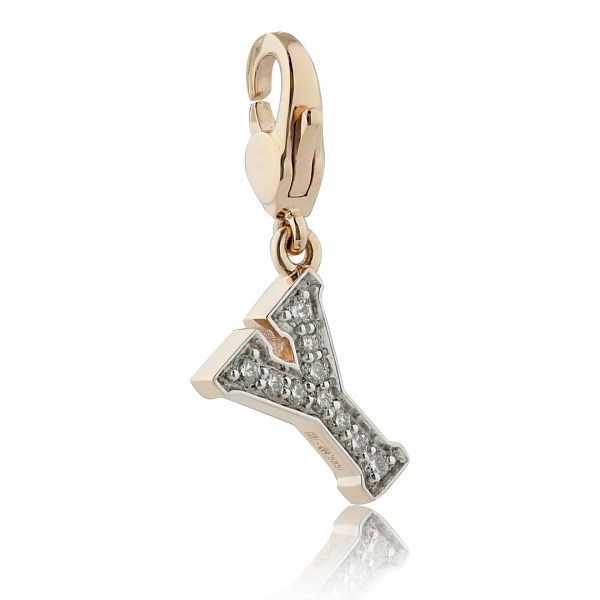 Подвеска из красного золота с бриллиантами