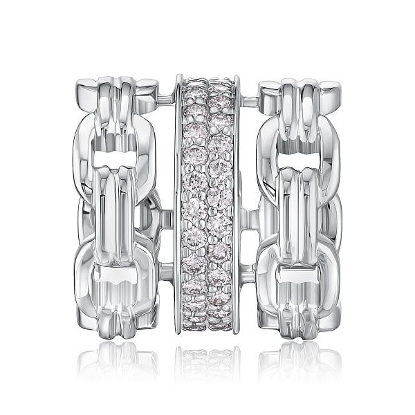 Кафф из белого золота с бриллиантами