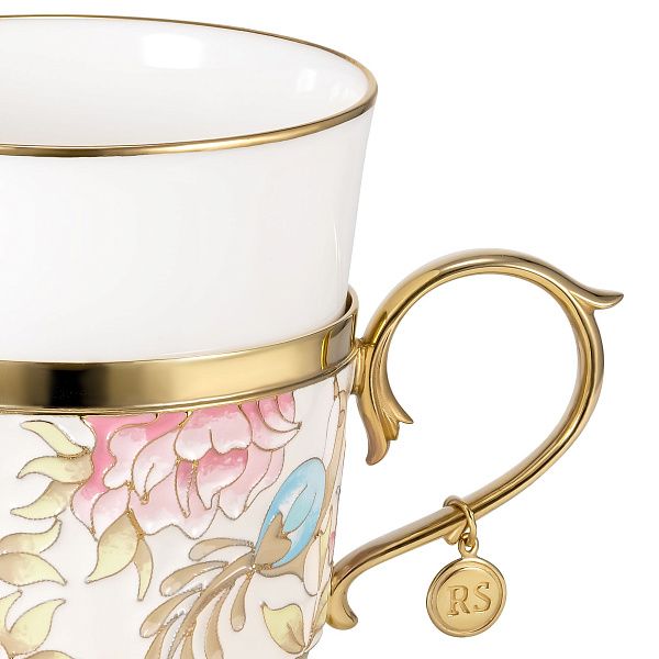 Набор кофейный «Райские птицы» из серебра 