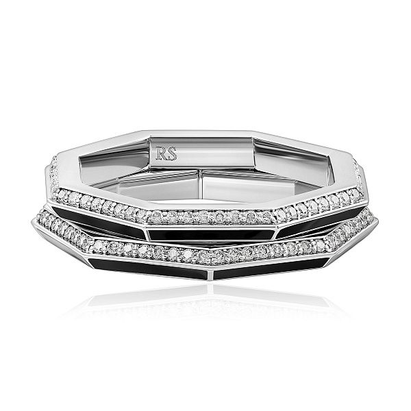 Кольцо из белого золота с бриллиантами