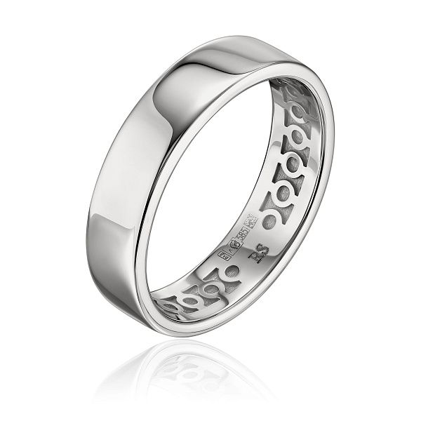 Обручальное кольцо из белого золота 