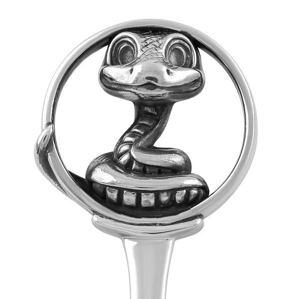 Ложка кофейная «Змея» из серебра