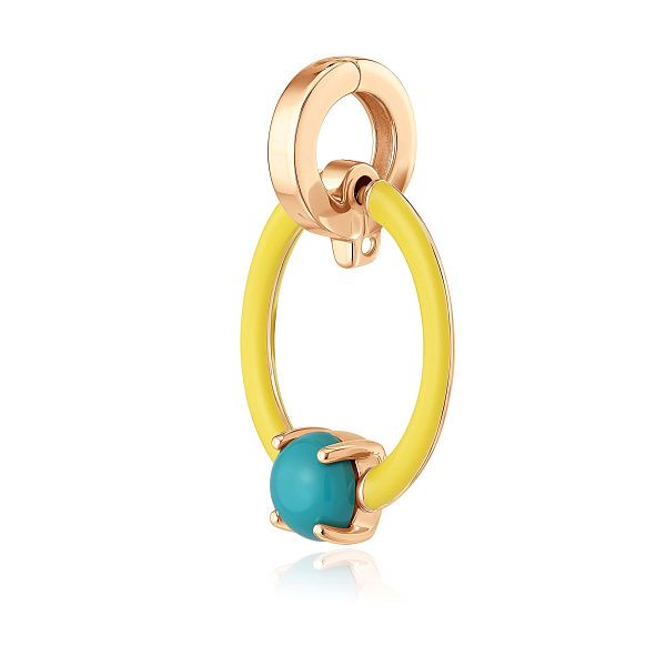 Подвеска из желтого золота с бирюзой