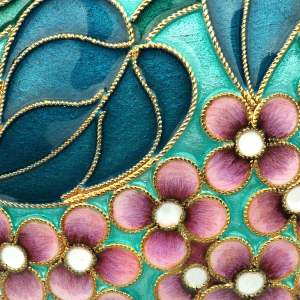 Чашка «Сирень.Утро» из серебра 