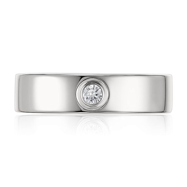 Кольцо из белого золота с бриллиантом