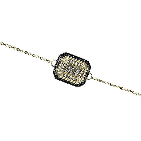 Браслет из желтого золота с бриллиантами