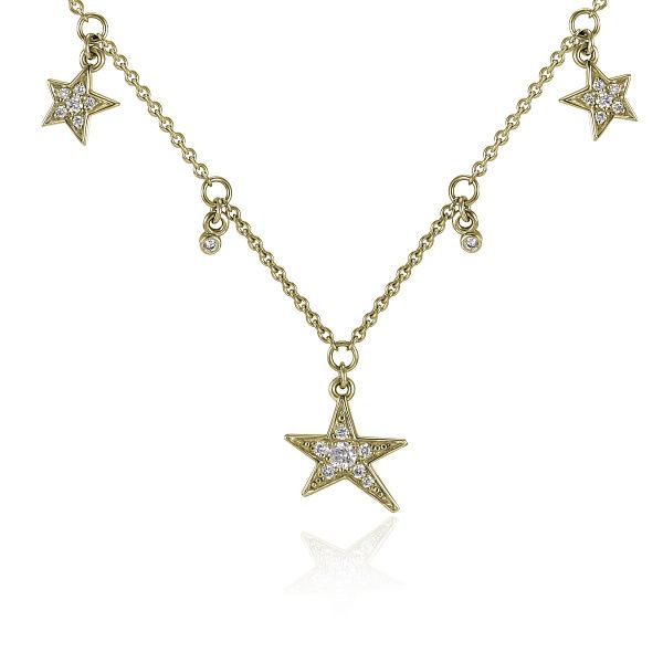 Колье из желтого золота с бриллиантами